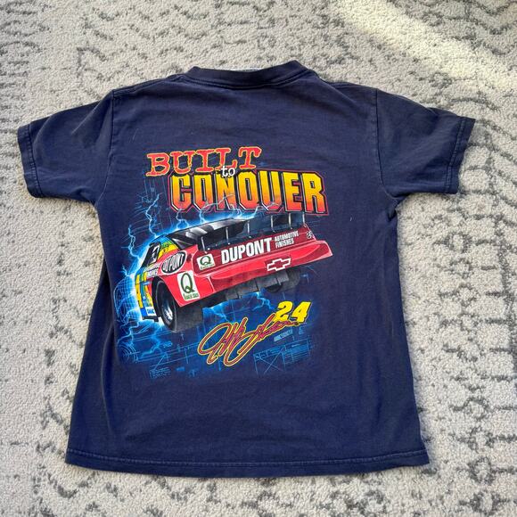 Vtg 1990s Chase Jeff Gordon 24 NASCAR Front and Back T-Shirt Medium - Picture 2 of 7